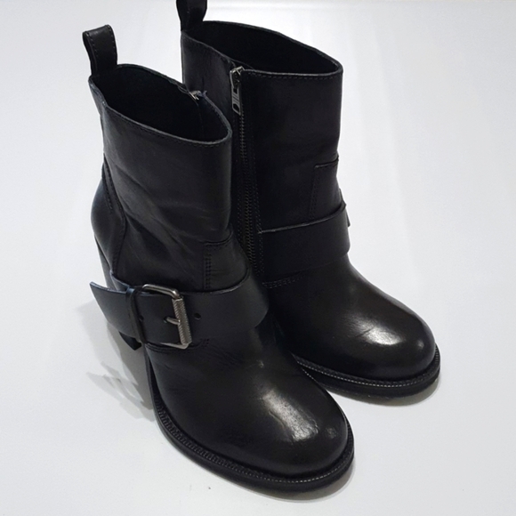 Allsaints Sable Black Meera Ankle Boots - Picture 1 of 13
